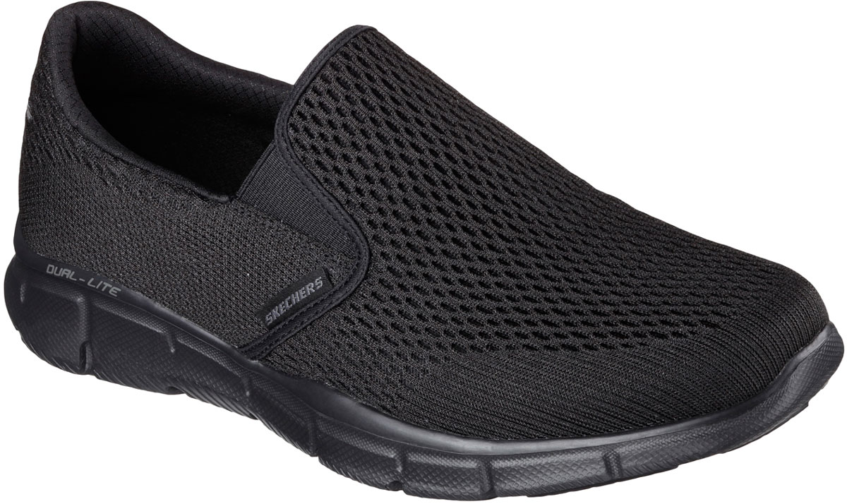 Кроссовки51509-BBK Кроссовки51509-BBKСтильные мужские кроссовки Skechers отлично подойдут для активного отдыха и повседневной носки. Верх модели выполнен из текстиля. Благодаря эластичным вставкам на подъеме кроссовки удобно надевать. Подошва обеспечивает легкость и естественную свободу движений. Мягкие и удобные, кроссовки превосходно подчеркнут ваш спортивный образ и подарят комфорт.