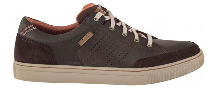 Кеды64796-BLK Кеды64796-BLKСтильные мужские кеды Skechers отлично подойдут для повседневной носки. Верх модели выполнен из натуральной кожи. Удобная шнуровка надежно фиксирует модель на стопе. Подошва обеспечивает легкость и естественную свободу движений.