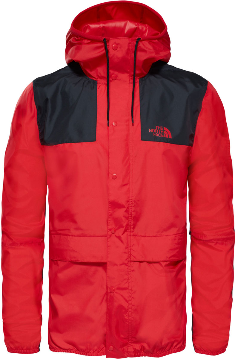 ВетровкаT0CH37KZ3 ВетровкаT0CH37KZ3Мужская ветровка The North Face с длинными рукавами и капюшоном застегивается на молнию и кнопки. Капюшон дополнен шнурком-утяжкой. Благодаря верху из легкого полиэстера и множеству проверенных функций эта куртка - отличный выбор для ценителей традиций и активного отдыха.