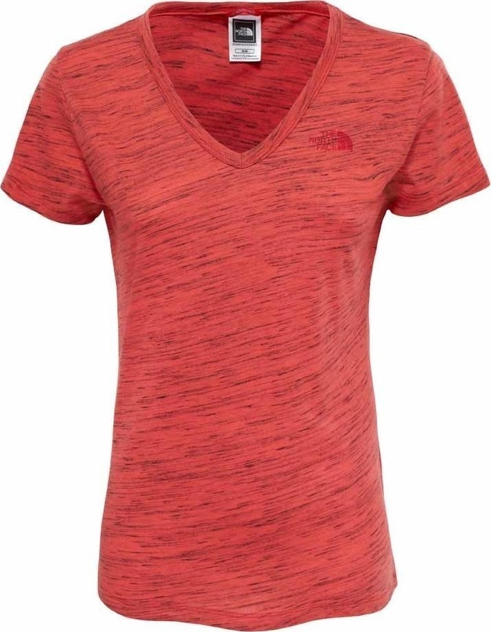 ФутболкаT0A3H6RKV ФутболкаT0A3H6RKVЖенская футболка The North Face Womens - отличный вариант для каждодневного использования. У модели укороченные рукава и женственный V-образный вырез, принт на груди с логотипом The North Face.