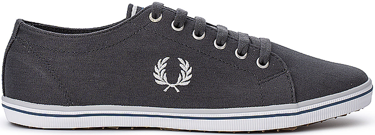 КедыB6259U-100 КедыB6259U-100Стильные кеды Kingston Twill от Fred Perry покорят вас с первого взгляда! Модель выполнена из плотного текстиля. Одна из боковых сторон модели оформлена вышивкой в виде логотипа бренда, другая сторона - перфорацией, стилизованной под люверсы. Язычок оформлен вышитыми полосками. Шнуровка обеспечивает надежную фиксацию обуви на ноге. Стелька и подкладка из текстиля гарантируют комфорт при движении. Прочная резиновая подошва с рельефным рисунком обеспечивает сцепление с любой поверхностью. Такие кеды займут достойное место в вашем гардеробе.
