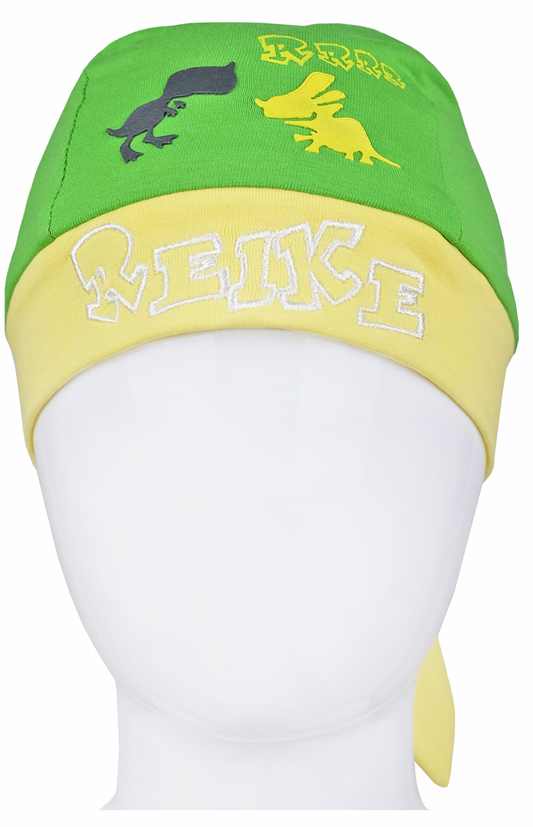 БанданаRKNSS17-DIN8_green/blue БанданаRKNSS17-DIN8_green/blueБандана для мальчика Reike Динозаврики, изготовленная из натурального хлопка, станет стильным аксессуаром во время прогулок и игр на свежем воздухе, защищая голову малыша от солнца и ветра. Бандана оформлена принтом в стиле серии и вышитой надписью с названием бренда и фиксируется на голове широкими завязками. Уважаемые клиенты! Размер, доступный для заказа, является обхватом головы.