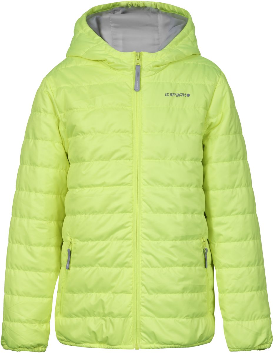 Куртка750018504IV_887 Куртка750018504IV_887Куртка для девочки Icepeak выполнена из качественного полиэстера. Модель с капюшоном и длинными рукавами застегивается на застежку-молнию. Изделие дополнено двумя врезными карманами на молниях.