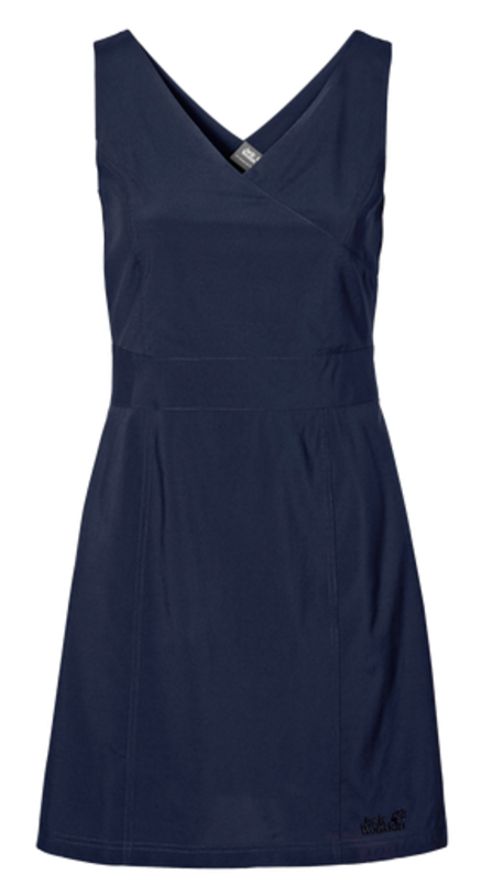 Платье1502892-1910 Платье1502892-1910Платье Wahia Dress выполнено из 100% полиэстера. Ткань легкая, дышащая, мягкая на ощупь и слегка эластичная, а также обладает защитой от ультрафиолета (UPF 30+). Модель без рукавов длины миди, имеет V-образный вырез и застегивается на молнию сбоку. Такое платье идеально подходит для путешествий в жаркие страны и повседневной носки в летний сезон.