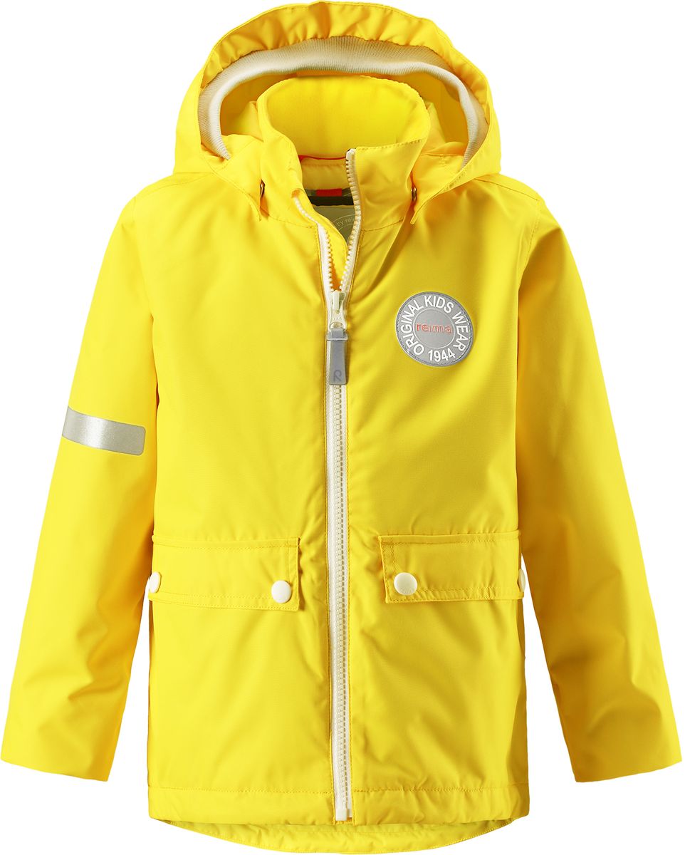 Куртка5214810740 Куртка5214810740В детской демисезонной куртке от Reima дождь не страшен: все основные швы проклеены, водонепроницаемы. Благодаря съемной стеганой жилетке эта куртка идеально подойдет для ранних весенних дней, ведь на улице все еще может быть холодно. А когда потеплеет, она легко превращается в облегченную модель. Большие карманы с клапанами и светоотражающие детали выполнены в ретро-стиле 70-х.