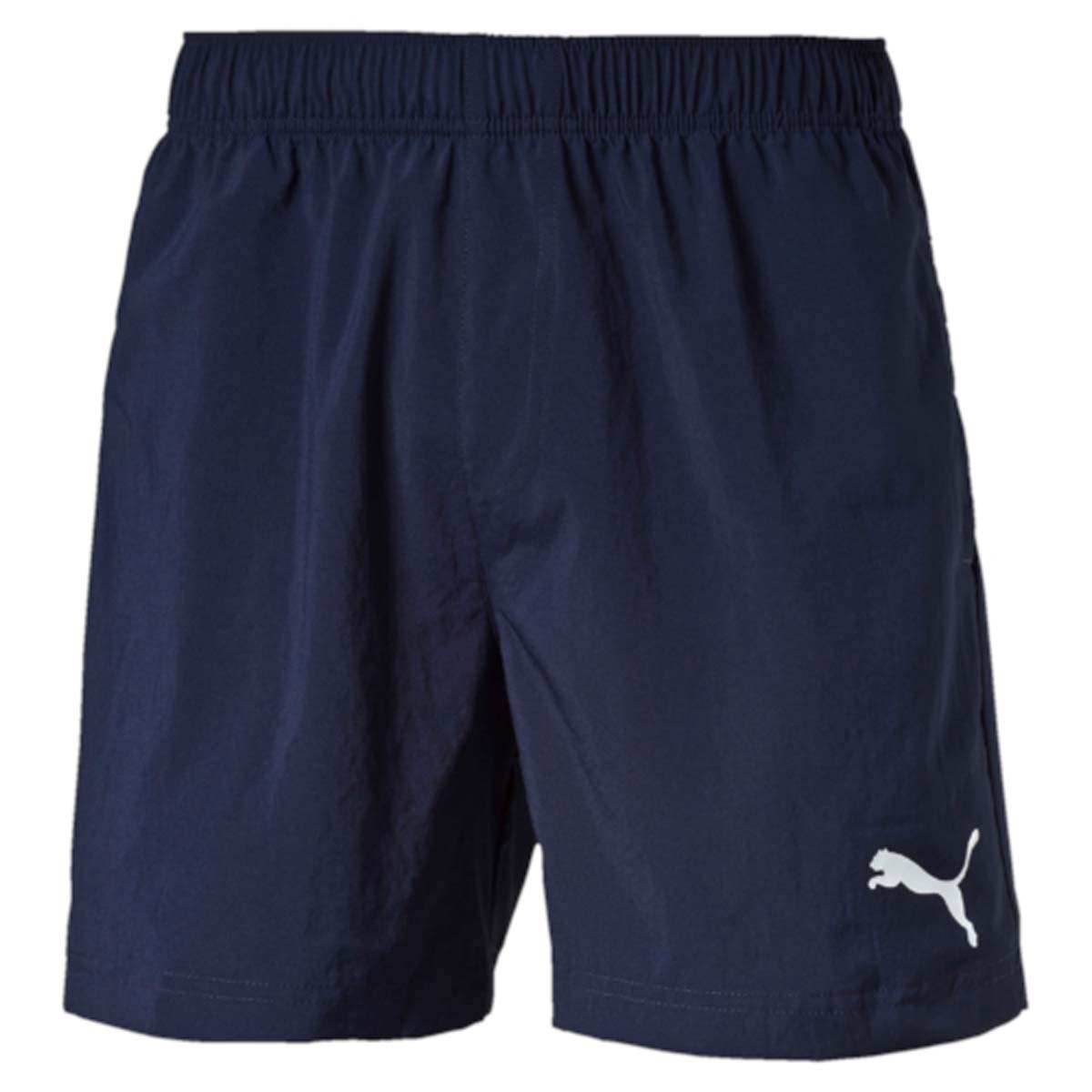 Шорты838271_02 Шорты838271_02Шорты ESS Woven Shorts 5 - отличное сочетание функциональности и комфорта. Эластичная ткань выдерживает серьезные нагрузки, не теряя своих свойств. Модель скроена таким образом, чтобы шорты не вызывали ощущения дискомфорта даже при активных движениях. Среди других особенностей изделия - эластичный пояс с продернутыми в нем затягивающимися шнурами, боковые карманы, а также нашитая сверху задняя кокетка для лучшей посадки по фигуре. Шорты декорированы логотипом PUMA, нанесенным методом глянцевой печати.