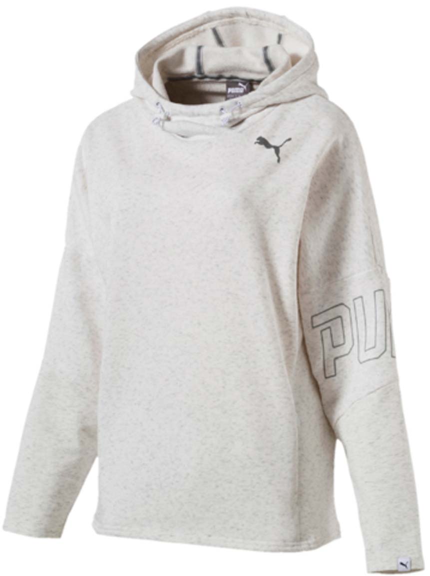 Худи59074802 Худи59074802Удобное женское худи свободного кроя Swagger Hoody W изготовлено из хлопка с добавлением полиэстера. Модель имеет длинные рукава с приспущенными плечевыми швами и круглый воротник с капюшоном. Капюшон снабжен затягивающимися шнурами со стопперами. Ворот и внутренние швы капюшона отделаны тесьмой из светоотражающего материала с фирменной символикой. В зоне подмышек имеются вставки из сетчатого материала. Удлиненная задняя округлая кромка прикрывает поясницу. Модель имеет потайные карманы на молнии. Худи декорировано серебристой светоотражающей надписью PUMA на левом рукаве и логотипом PUMA. Модель прекрасно подойдет для межсезонья, поскольку обладает отличными согревающими свойствами.