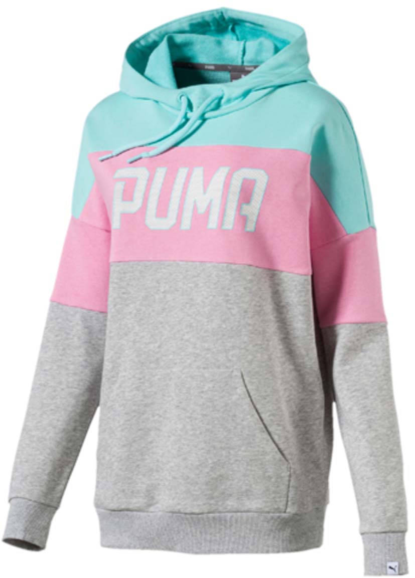 Худи59075423 Худи59075423Стильное женское худи Athletic Hoody W изготовлено из хлопка с добавлением эластана. Модель имеет свободный силуэт, который прекрасно подойдет для любого типа фигуры. Для удобства спереди расположен карман-кенгуру. Длинные рукава с приспущенными швами создают свободу движений. Модель имеет классический крой, низ и манжеты рукавов снабжены эластичной резинкой. Капюшон оснащен затягивающимся шнуром. На груди худи декорировано надписью PUMA.