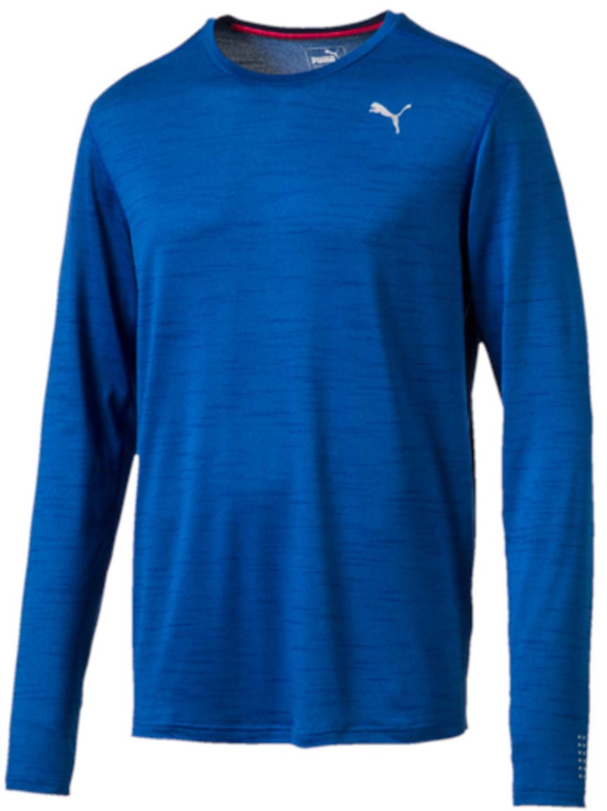 Лонгслив51495701 Лонгслив51495701Спортивный лонгслив Epic L/S Tee выполнен из полиэстера и эластана с использованием высокофункциональной технологии dryCELL, которая отводит влагу, поддерживает тело сухим и гарантирует комфорт во время активных тренировок и занятий спортом. Мягкий материал необыкновенно приятен на ощупь, впитывает влагу и помогает изделию сохранять свою форму. Плоские швы не натирают кожу и обеспечивают непревзойденный комфорт. Изделие декорировано логотипом PUMA и дополнено элементами из светоотражающего материала, благодаря чему вас хорошо видно с любого ракурса в темное время суток. Длинные манжеты, надежно защищающие от холода кисти рук, снабжены прорезями для большого пальца.