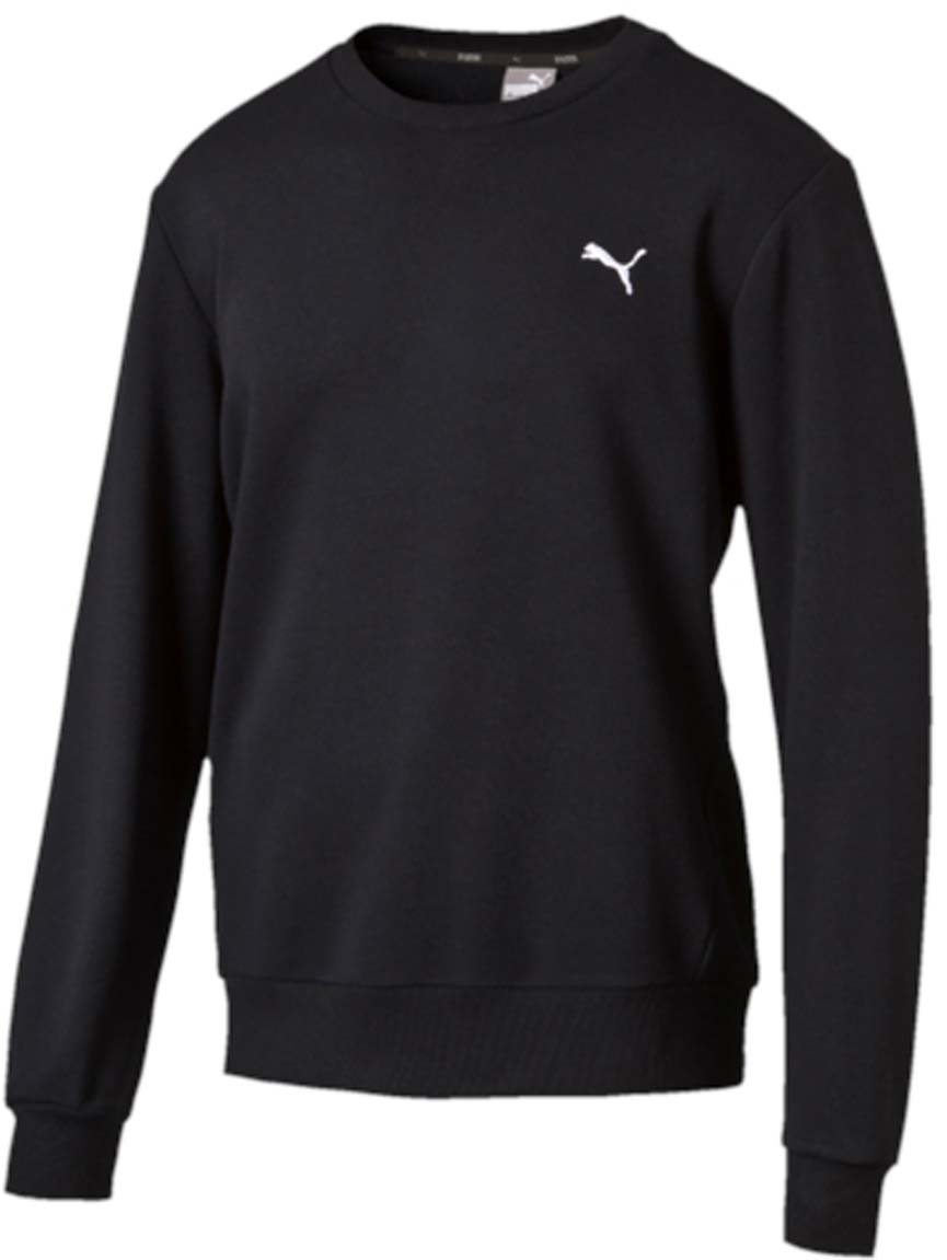 Свитшот838367_01 Свитшот838367_01Свитшот мужской ESS Crew Sweat Tr выполнен из хлопка с добавлением полиэстера. Модель декорирована вышитым логотипом PUMA. Среди других отличительных особенностей изделия - воротник из трикотажа в рубчик, отделка тесьмой сзади по вороту с фирменной символикой, а также манжеты и подол из трикотажа в резинку.