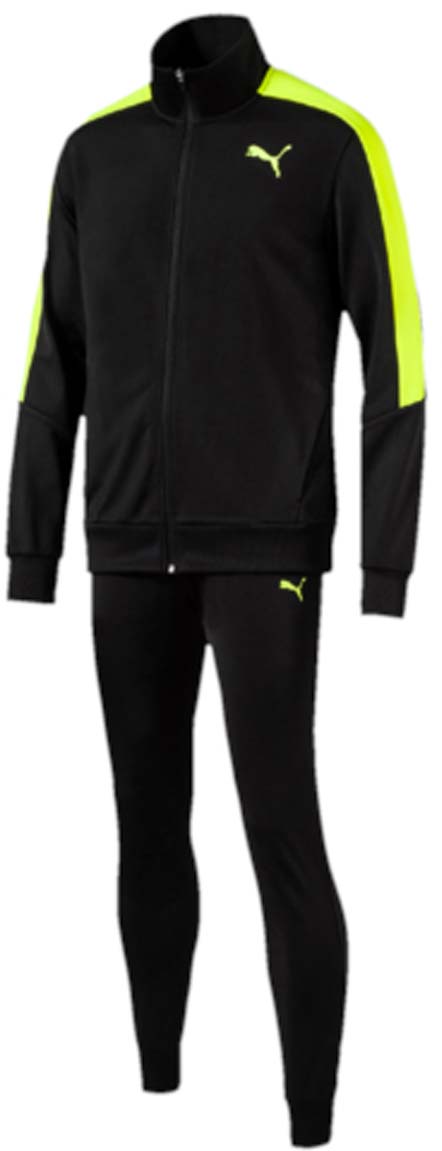 Спортивный костюм59088501 Спортивный костюм59088501Спортивный костюм Line Suit Tricot идеален для занятий спортом и прогулок на свежем воздухе. Особый крой куртки гарантирует свободу движений и комфорт. Пояс и манжеты выполнены из плотного трикотажа в резинку. Куртка также снабжена практичной застежкой-молнией и боковыми карманами. Узкие брюки обеспечивают плотную посадку. Пояс брюк из эластичного материала снабжен затягивающимся шнуром. Манжеты по низу штанин выполнены из трикотажа в резинку. Куртка декорирована логотипом PUMA и контрастной отделкой на плечах. Брюки также декорированы логотипом PUMA.