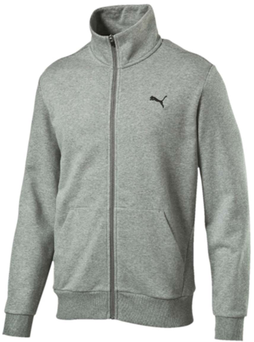 Толстовка838254_01 Толстовка838254_01Толстовка мужская ESS Sweat Jacket TR изготовлена из хлопка с добавлением полиэстера. Модель снабжена застежкой-молнией. Спереди расположены 2 накладных кармана. Толстовка имеет воротник-стойку и стандартные длинные рукава. Среди других отличительных особенностей изделия - отделка тесьмой сзади по вороту с фирменной символикой, а также отделка манжет и подола трикотажем в резинку, вышитый логотип PUMA слева на груди. Изделие отлично подойдет для прогулок и повседневного использования, а также для занятий спортом.