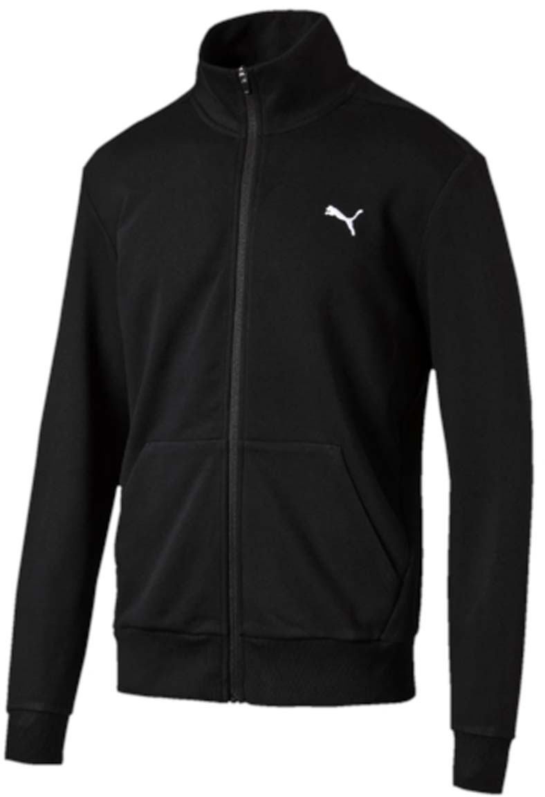 Толстовка838254_01 Толстовка838254_01Толстовка мужская ESS Sweat Jacket TR изготовлена из хлопка с добавлением полиэстера. Модель снабжена застежкой-молнией. Спереди расположены 2 накладных кармана. Толстовка имеет воротник-стойку и стандартные длинные рукава. Среди других отличительных особенностей изделия - отделка тесьмой сзади по вороту с фирменной символикой, а также отделка манжет и подола трикотажем в резинку, вышитый логотип PUMA слева на груди. Изделие отлично подойдет для прогулок и повседневного использования, а также для занятий спортом.
