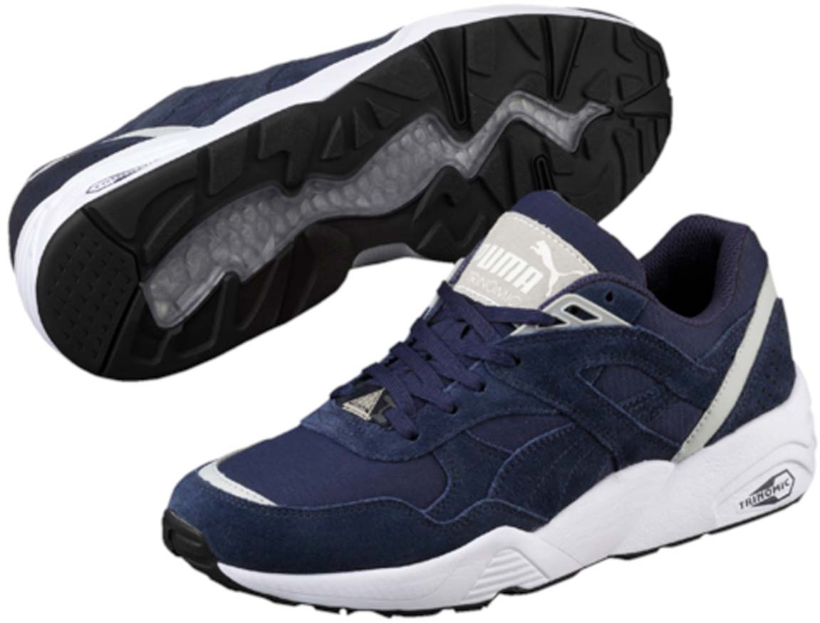 Кроссовки36257002 Кроссовки36257002В этом сезоне Puma вернулась к обновленной модели R698, которая всегда удачно дополняла коллекцию популярной беговой обуви Trinomic. Взяв за основу проверенную подошву Trinomic, специалисты Puma оживили легендарный дизайн чистыми и простыми цветами, выбранными для этого сезона, а также накладкой из материала с мелкой перфорацией в области задника, чтобы новая версия смотрелась еще более привлекательно. Рельефная поверхность подошвы гарантируют отличное сцепление на любых поверхностях. Традиционная шнуровка вместе с мягким язычком обеспечивает надежную фиксацию ноги. В таких кроссовках вашим ногам будет комфортно и уютно.