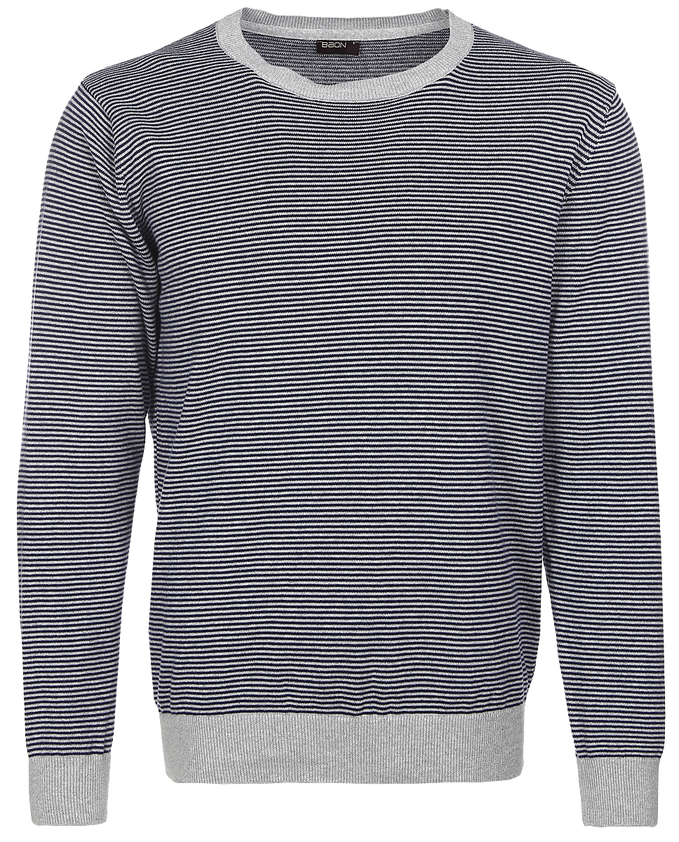 ДжемперB637018_Deep Navy Striped ДжемперB637018_Deep Navy StripedМужской джемпер Baon выполнен из натурального хлопка. Модель с круглым вырезом горловины и длинными рукавами оформлена принтом в тонкую полоску. Вырез горловины, манжеты и низ изделия связаны резинкой. Такой джемпер будет дарить вам комфорт в течение всего дня и послужит замечательным дополнением к вашему гардеробу.