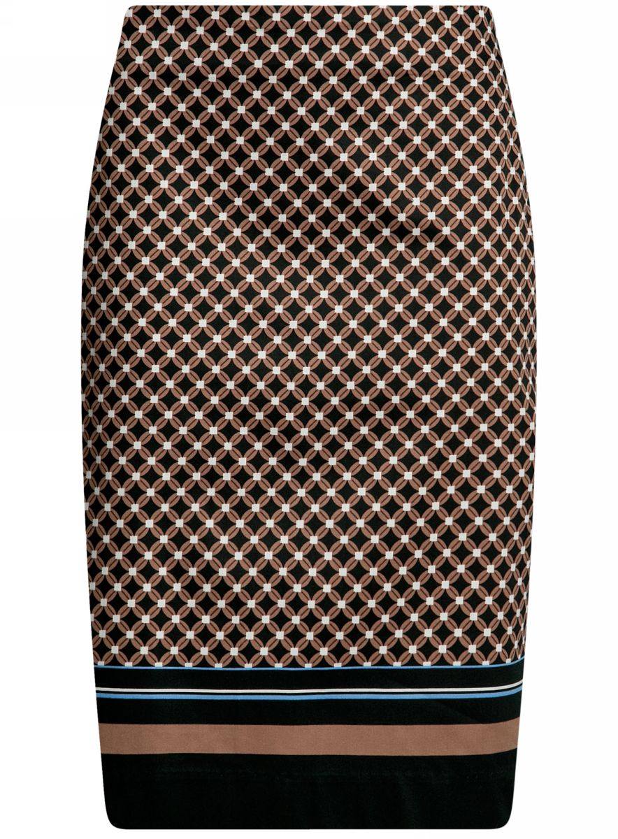 Юбка21608006-5B/14522/3729G Юбка21608006-5B/14522/3729GСтильная юбка-карандаш прямого силуэта выполнена из высококачественного материала. Сзади модель застегивается на потайную застежку-молнию. Юбка оформлена оригинальным принтом.