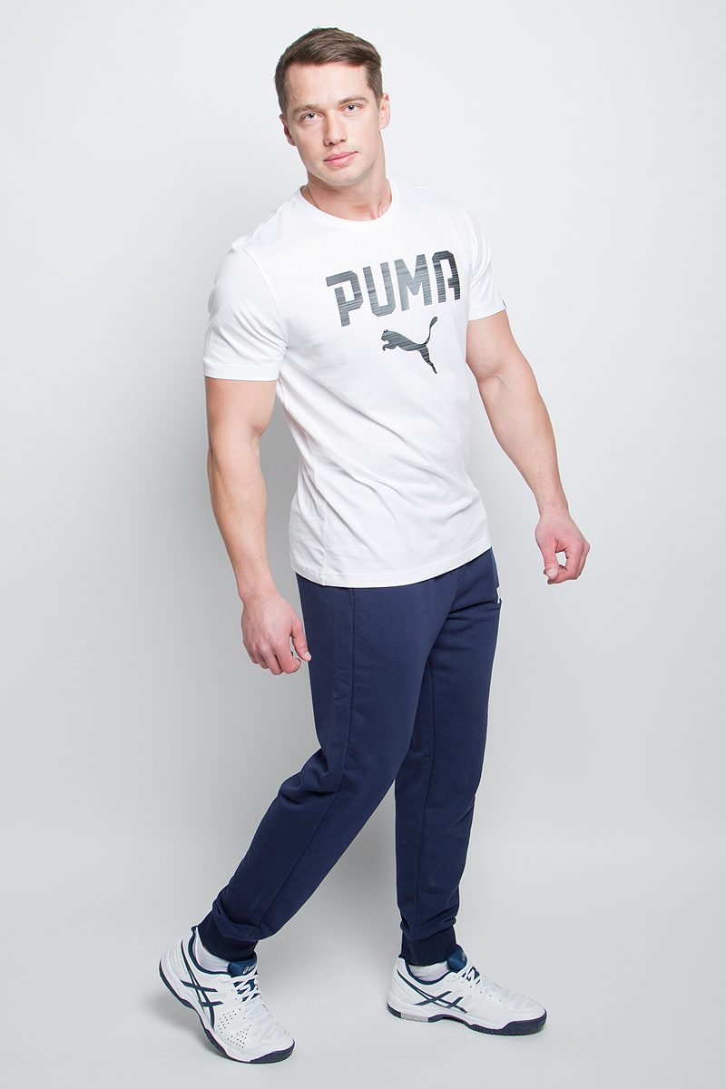 Футболка590605_01 Футболка590605_01Футболка мужская Rebel Tee изготовлена из 100% хлопка с финальной влагоотводящей обработкой на биологической основе. Изделие имеет классический крой, круглый вырез горловины и короткие рукава. Ворот выполнен из трикотажа в рубчик. Футболка декорирована спереди набивным рисунком c прорезиненными деталями. Даже самая прочная и выносливая одежда вряд ли будет более комфортной, чем PUMA Rebel Tee. Модель подойдет для прогулок и занятий спортом, имеет удобный силуэт, который подходит для любого телосложения.