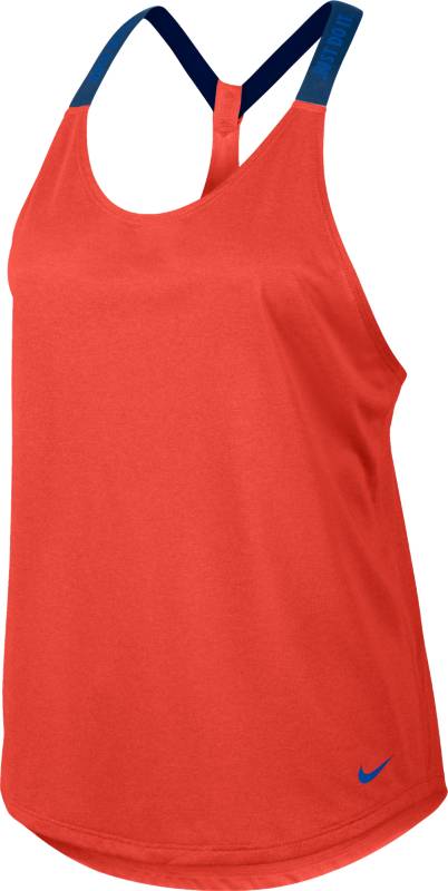Майка831312-464 Майка831312-464Майка Nike Womens Dry из влагоотводящей ткани с технологией Dri-FIT, которая отводит от кожи влагу, обеспечивая комфорт. Свободный крой и узкие бретели для исключительной свободы движений. Т-образная спина и эластичные бретели обеспечивают свободу движений.