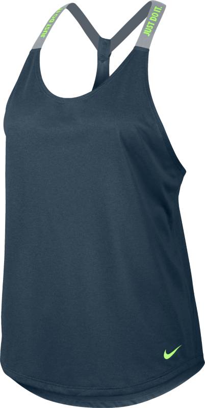 Майка831312-464 Майка831312-464Майка Nike Womens Dry из влагоотводящей ткани с технологией Dri-FIT, которая отводит от кожи влагу, обеспечивая комфорт. Свободный крой и узкие бретели для исключительной свободы движений. Т-образная спина и эластичные бретели обеспечивают свободу движений.