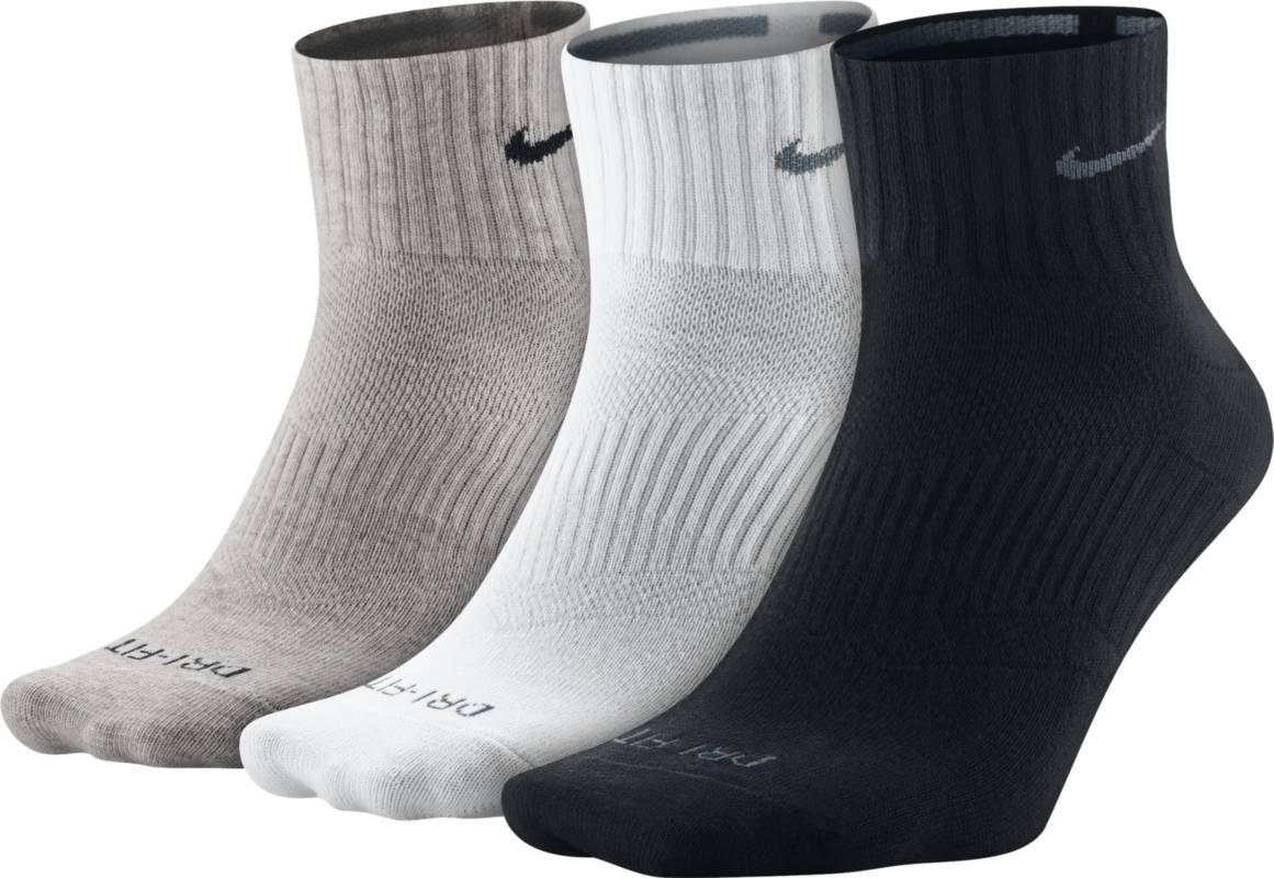 НоскиSX4847-901 НоскиSX4847-901Носки Nike 3PPK Dri-FIT LightWeight из мягкой влаговыводящей ткани плотно облегают свод стопы и позволяют коже оставаться сухой. Ткань Dri-FIT гарантирует дополнительную вентиляцию , сохраняя тело сухим и гарантируя комфорт. Анатомически продуманный крой улучшает облегание. Поддержка свода стопы - для плотной устойчивой фиксации. 3 пары.