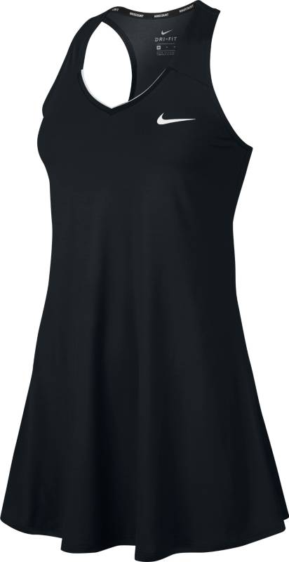 Платье872819-010 Платье872819-010Теннисное платье NikeCourt с технологией Dri-FIT отводит влагу от кожи и дарит комфорт. Т-образная спина обеспечивает естественность движений во время игры на корте. Технология Dri-FIT отводит влагу и обеспечивает комфорт. Горловина с V-образным вырезом для удобной посадки. Бретели Т-образной спины не сковывают движений.