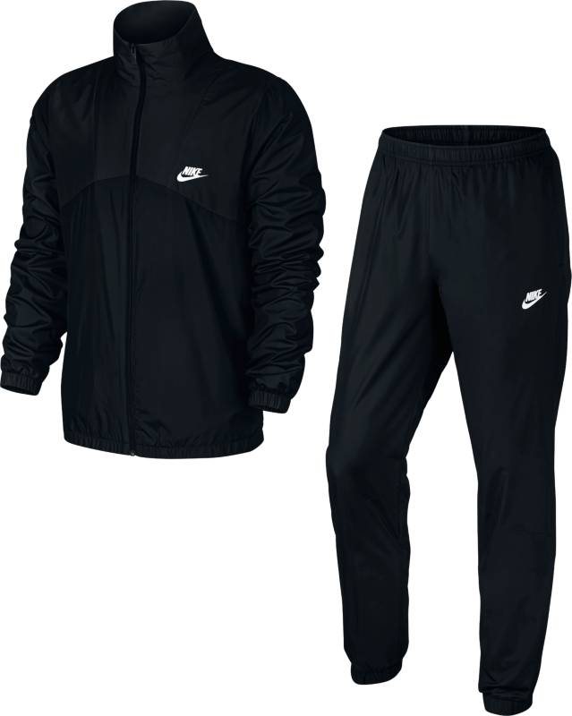 Спортивный костюм832844-010 Спортивный костюм832844-010Спортивный костюм Nike M NSW TRK из плотного текстиля. Олимпийка прямого кроя с застежкой на молнию, брюки с эластичным поясом, двумя карманами.