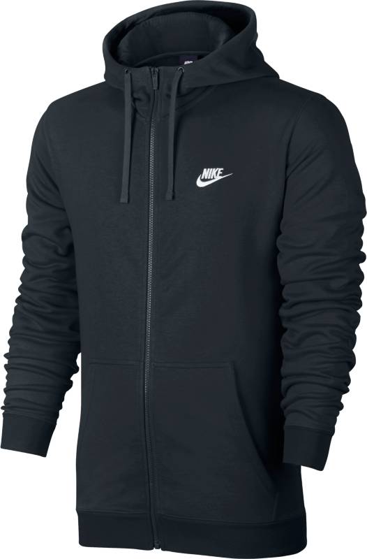 Худи804391-010 Худи804391-010Джемпер Nike M NSW Hoodie из плотного трикотажа с мягкой ворсистой подкладкой. Прямой крой, застежка на молнию, капюшон на регулируемой кулиске, два кармана по бокам, логотип бренда.