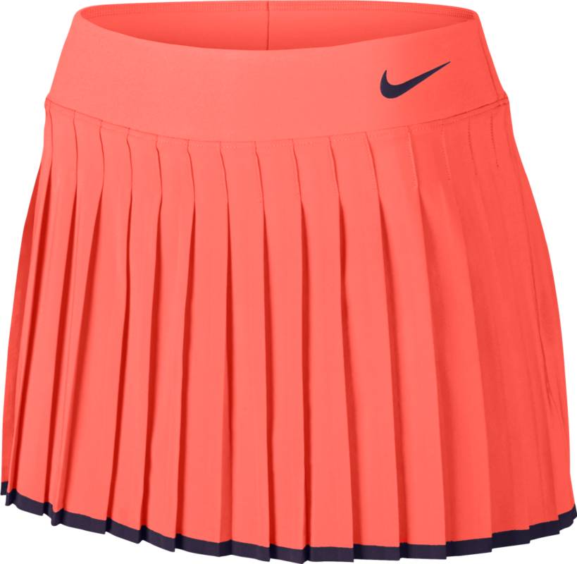 Юбка728773-890 Юбка728773-890Юбка для тенниса Nike Victory из влагоотводящей ткани Dri - FIT. Расклешенный крой с классическими складками, вшитые внутренние шорты, пояс из материала Powermesh для комфортной посадки.