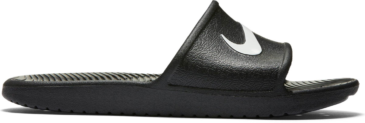 Шлепанцы832528-001 Шлепанцы832528-001Nike Kawa Shower - мужские шлепанцы, выполнены из синтетических материалов. Промежуточная подошва из материала Phylon с текстурированной стелькой обеспечивает комфорт и сцепление при каждом шаге Инжектированный ремешок из материала TPU гарантирует прочность и не пропускает влагу На ремешке литой логотип Swoosh Зигзагообразная подошва обеспечивает гибкость и сцепление
