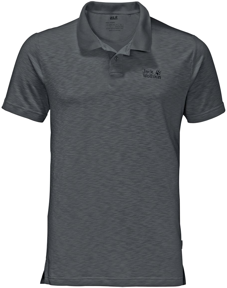 Поло1804542-1010 Поло1804542-1010Поло мужское Travel Polo M изготовлено из полиэстера с добавлением эластана. Модель имеет простой однотонный дизайн, но при этом отличается уникальным материалом. Ткань изделия быстро сохнет и имеет специальную обработку, которая позволяет уменьшить образование неприятных запахов. Модель имеет отложной воротник на пуговицах и короткие стандартные рукава. Это удобное базовое поло идеально подходит для путешествий, отдыха и ежедневного использования.