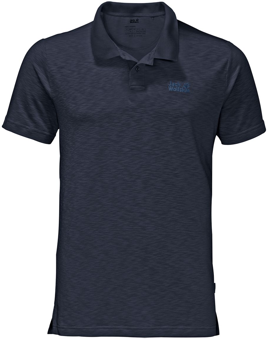 Поло1804542-1010 Поло1804542-1010Поло мужское Travel Polo M изготовлено из полиэстера с добавлением эластана. Модель имеет простой однотонный дизайн, но при этом отличается уникальным материалом. Ткань изделия быстро сохнет и имеет специальную обработку, которая позволяет уменьшить образование неприятных запахов. Модель имеет отложной воротник на пуговицах и короткие стандартные рукава. Это удобное базовое поло идеально подходит для путешествий, отдыха и ежедневного использования.