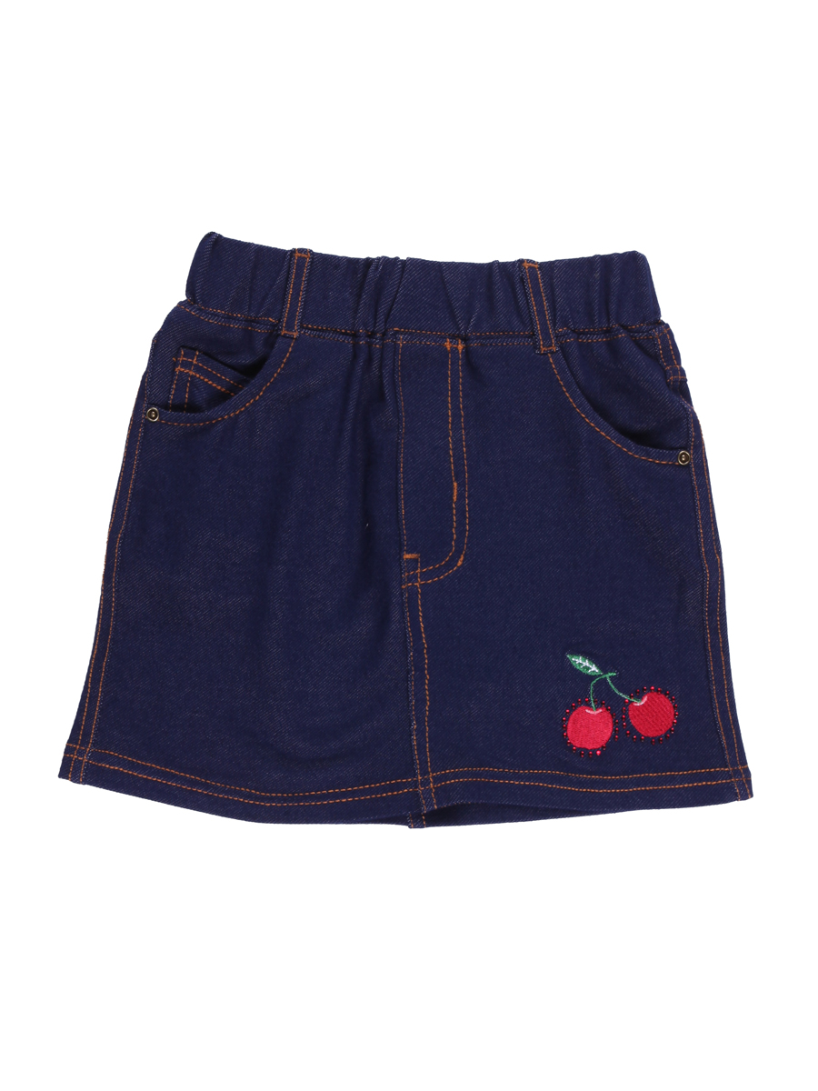 Юбка714179 Юбка714179Стильная юбка для девочки Sweet Berry выполнена из мягкого джинсового материала и оформлена вышивкой со стразами и контрастной строчкой. Модель мини-длины с имитацией ширинки имеет пояс на мягкой эластичной резинке со шлевками для ремня. Изделие дополнено двумя втачными и одним накладным кармашком спереди и двумя накладными карманами сзади.