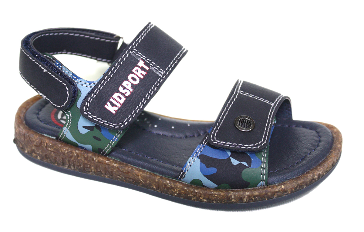СандалииBY7066-1H СандалииBY7066-1HЛетние сандалии от Leopard Kids займут достойное место в гардеробе вашего ребенка. Модель выполнена из искусственной кожи. Верх изделия дополнен двумя удобными застежками-липучками, декорированными контрастной прострочкой, которые обеспечат практичную фиксацию модели на ноге и отрегулируют объем. Кожаная стелька, украшенная логотипом бренда, обеспечивает уют и комфорт при ходьбе. Изделие в области пятки также дополнено двумя регулируемыми застежками-липучками. Рифленая поверхность подошвы защищает изделие от скольжения. Очаровательные сандалии приведут в восторг вашего мальчика.