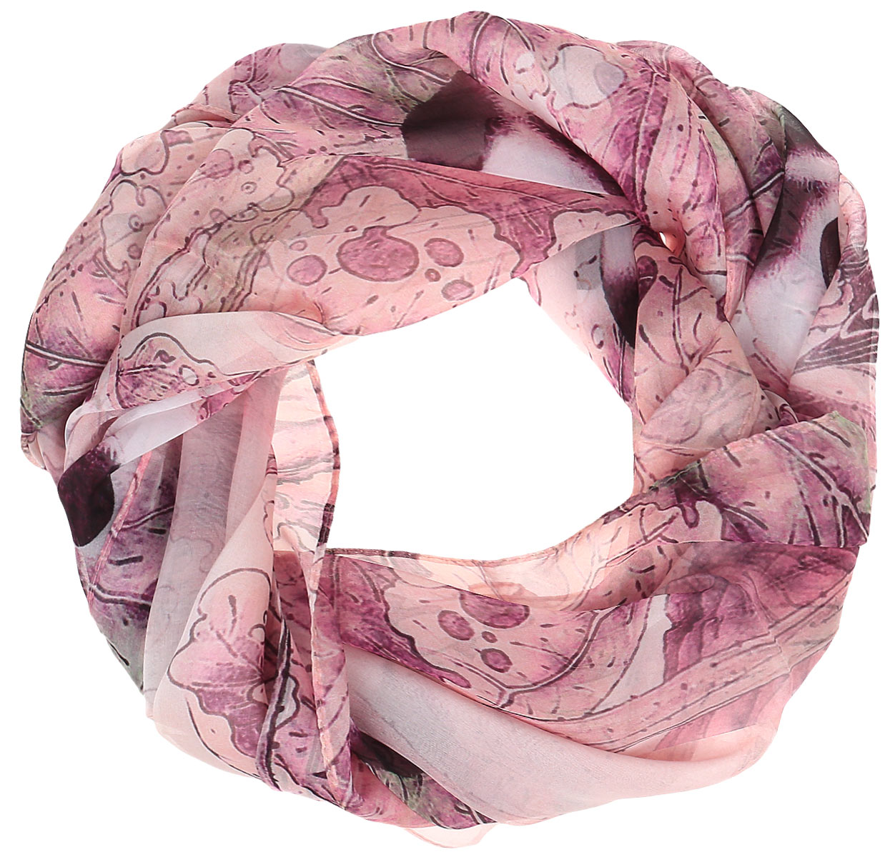 ПалантинSS02-7896 ПалантинSS02-7896Палантин Eleganzza изготовлен из шелка. Модель украшена оригинальным рисунком. Такой аксессуар станет стильным дополнением к гардеробу современной женщины.