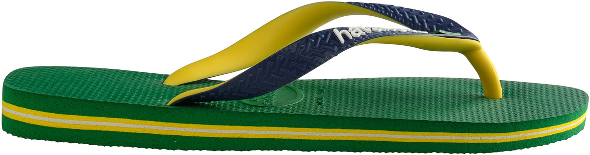 Сланцы4123206-0090 Сланцы4123206-0090Модные мужские сланцы Brasil Mix от Havaianas придутся вам по душе. Верх модели, выполненный из резины, оформлен рельефным орнаментом, названием бренда и изображением флага Бразилии. Ремешки с перемычкой гарантируют надежную фиксацию модели на ноге. Подошва выполнена из материала ЭВА и оформлена контрастными полосками. Рифление на верхней поверхности подошвы предотвращает выскальзывание ноги. Рельефное основание подошвы обеспечивает уверенное сцепление с любой поверхностью. Удобные сланцы прекрасно подойдут для похода в бассейн или на пляж.