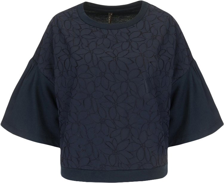 ТолстовкаB117002_Dark Navy ТолстовкаB117002_Dark NavyТолстовка женская Baon выполнена из полиэстера и хлопка. Модель с круглым вырезом горловины и короткими рукавами.