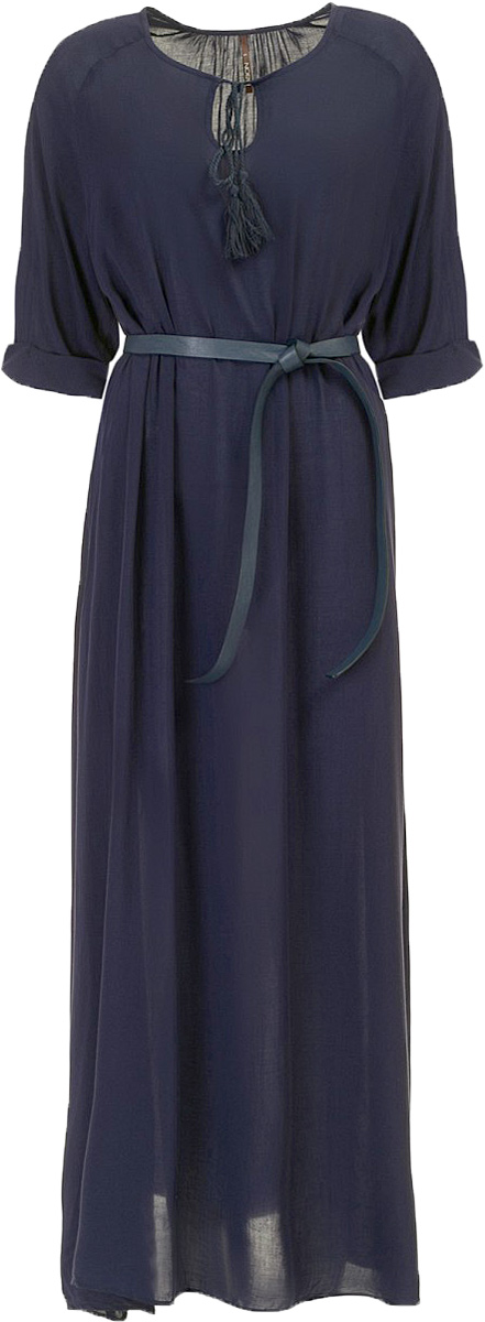 ПлатьеB457100_Dark Navy ПлатьеB457100_Dark NavyПлатье Baon выполнено из вискозы. Модель с круглым вырезом горловины и рукавами 3/4.