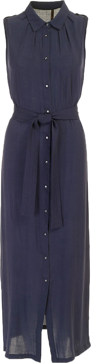 ПлатьеB457096_Deep Navy ПлатьеB457096_Deep NavyПлатье-рубашка Baon выполнено из вискозы. Плечи декорированы погонами. Изделие застёгивается на пуговицы, расположенные по всей длине. Приталенный силуэт можно создать при помощи завязывающегося пояса.