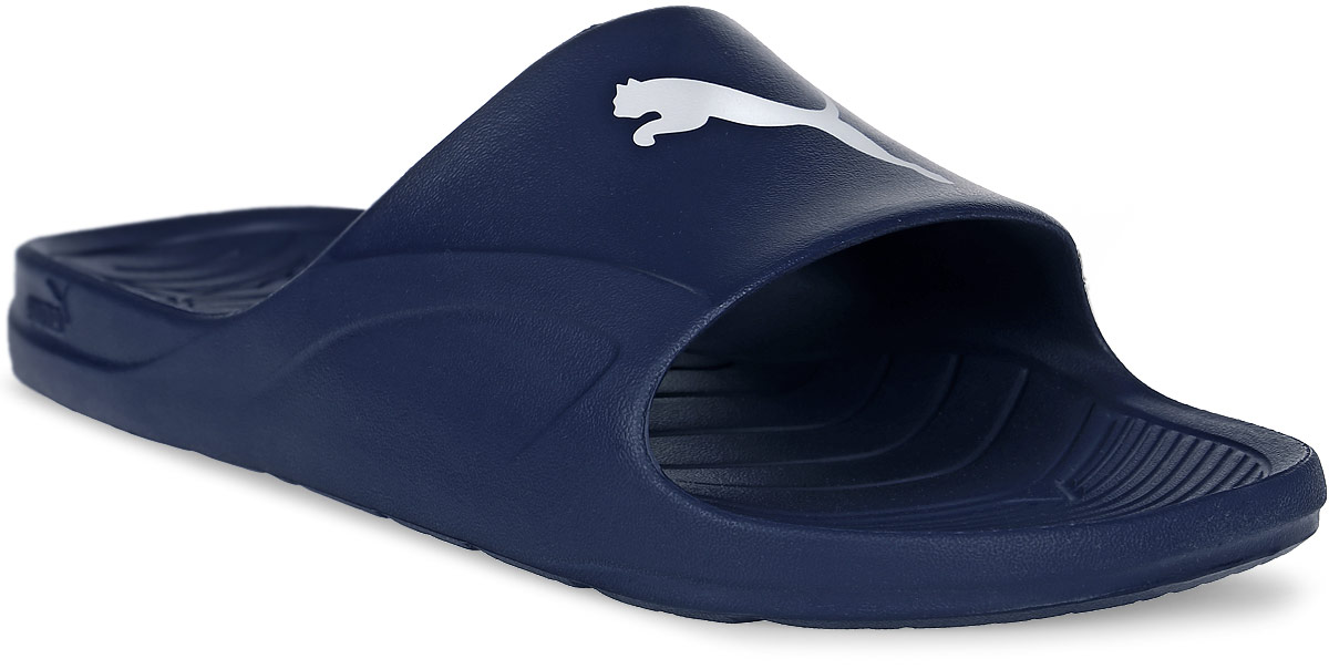 Шлепанцы36027402 Шлепанцы36027402Цельнолитые шлепанцы Puma Divecat изготовлены из очень легкого материала, а мягкая подошва, повторяющая очертания стопы поможет вам расслабиться и дать отдых усталым ногам после захватывающего матча или активной тренировки! Износоустойчивый материал, из которого изготовлены шлепанцы Divecat, обладает отличным сцеплением с поверхностью. Легкие и удобные сланцы Divecat, выполненные в пляжном стиле - замечательный выбор для теплых месяцев. Носите их с шортами, брюками или джинсами, они идеально подходят к любому гардеробу. Легкая и удобная обувь - это именно то, что нужно для отличного отдыха. Не бойтесь поскользнуться ни у бассейна, ни в душе, когда на вас Divecat!