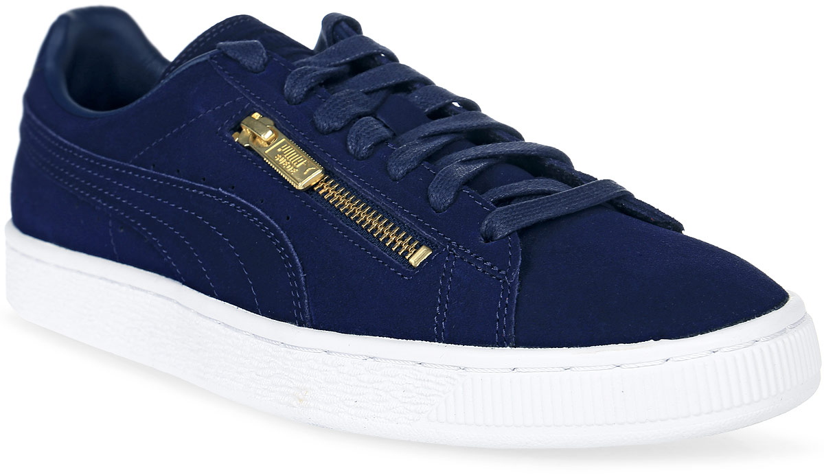 Кеды36362103 Кеды36362103Кроссовки Suede Classic Zip созданы для настоящих победителей. Благодаря своей уникальной подошве они обеспечивают легкую амортизацию. Шнуровка у данной модели традиционная, внешняя часть декорирована металлической молнией. Вместе с мягким язычком шнуровка обеспечивает надежную фиксацию ноги. Оформленные логотипом Puma кроссовки Suede Classic Zip придают стопе устойчивость.