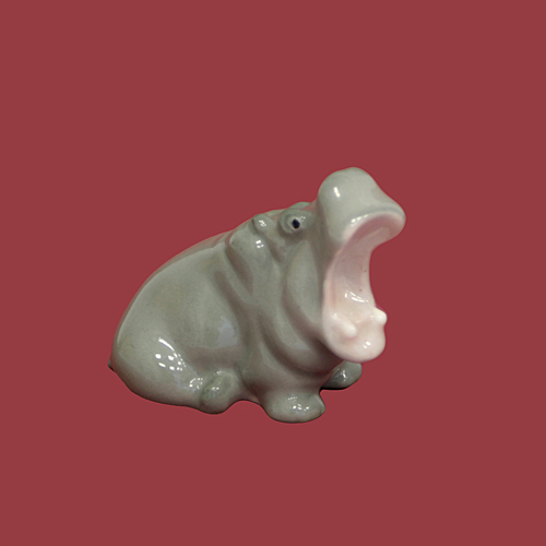 Статуэтка "Бегемотик". Фарфор, роспись. СССР, ЛФЗ. 70-е годы ХХ века
