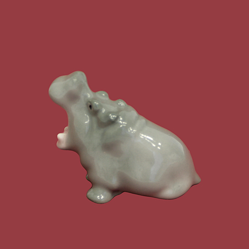 Статуэтка "Бегемотик". Фарфор, роспись. СССР, ЛФЗ. 70-е годы ХХ века