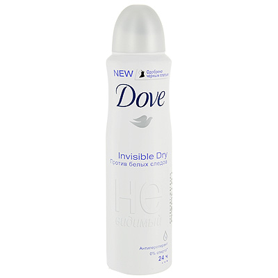 Dove Антиперспирант аэрозоль Невидимый 150 мл21132312 Dove Антиперспирант аэрозоль Невидимый 150 мл21132312Антиперсипрант Dove Невидимый - обеспечивает защиту от пота на 48 часов и на 1/4 состоит из особенного увлажняющего крема, который способствует восстановлению кожи после бритья, делая ее более гладкой и нежной - благодаря рецептуре с полупрозрачными микрочастицами способствует защите от белых следов Характеристики: Объем: 150 мл. Производитель: Германия. Товар сертифицирован.