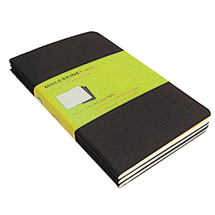 Блокнот Moleskine Cahier (нелинованная) Pocket черная 3 шт