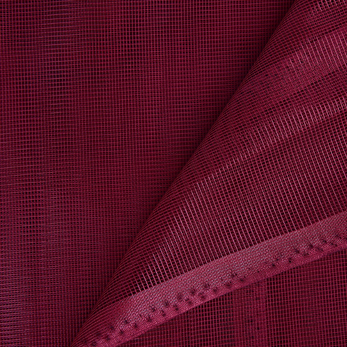 Гардина-тюль "Markizeta", на ленте, цвет: бордовый, высота 250 см
