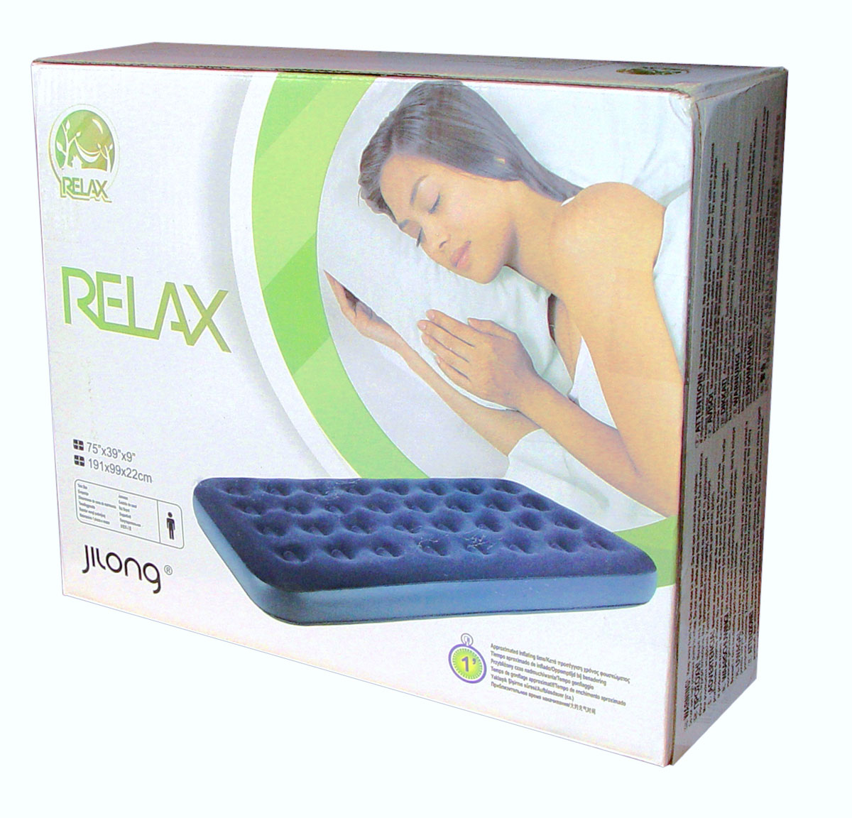   Relax "FLOCKED AIR BED TWIN", : , 191   99   22 