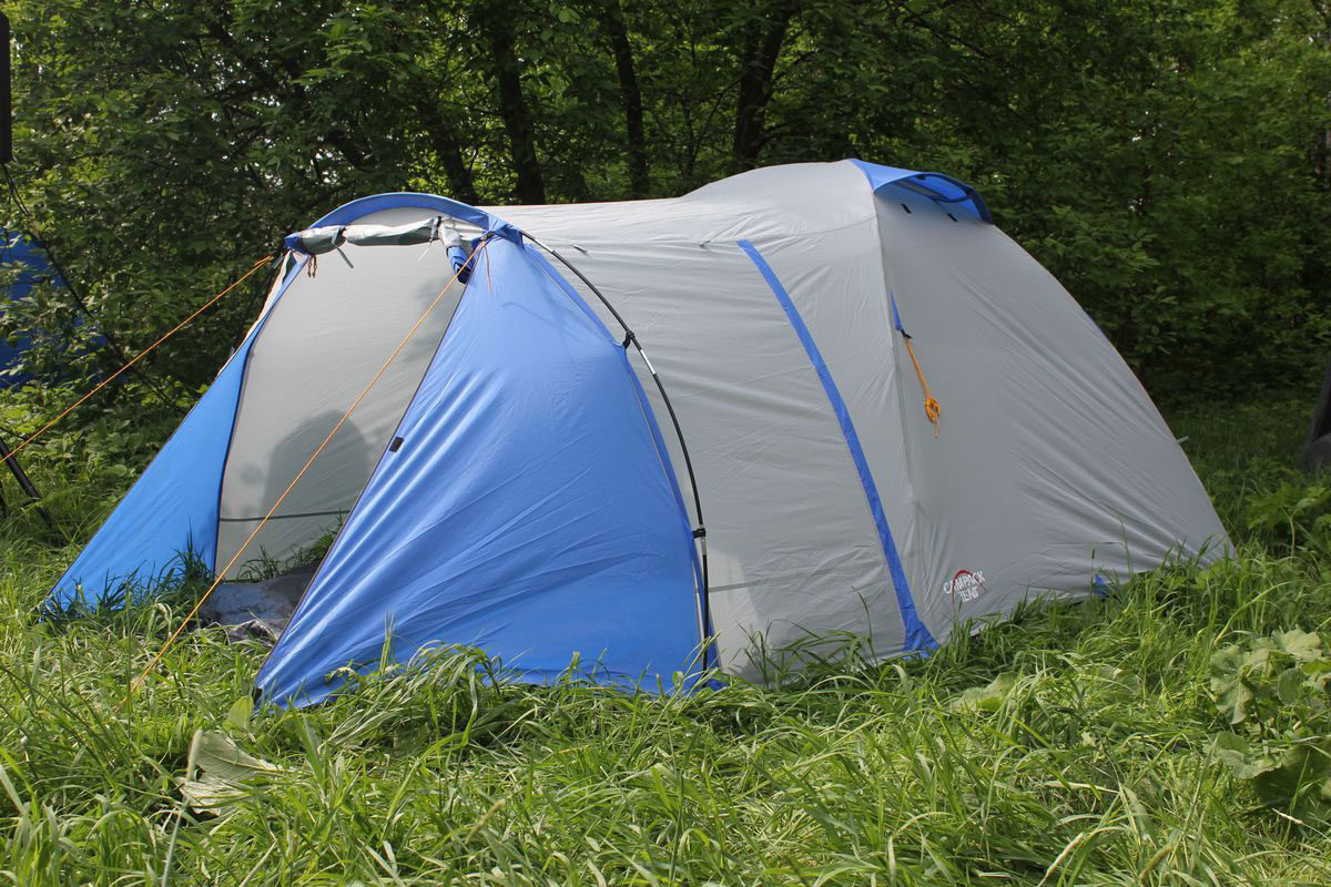 Палатка туристическая CAMPACK-TENT Breeze Explorer 4 (2013) (серый/голубой) арт.0037636