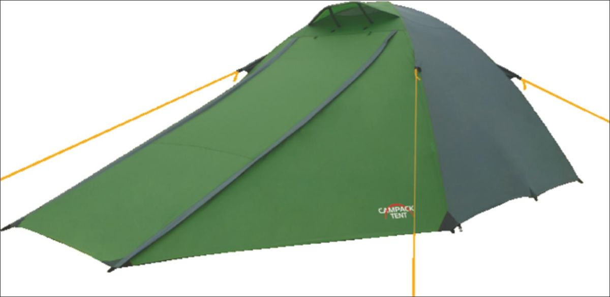 Палатка Campack Tent Forest Explorer 2, цвет: серо-зеленый