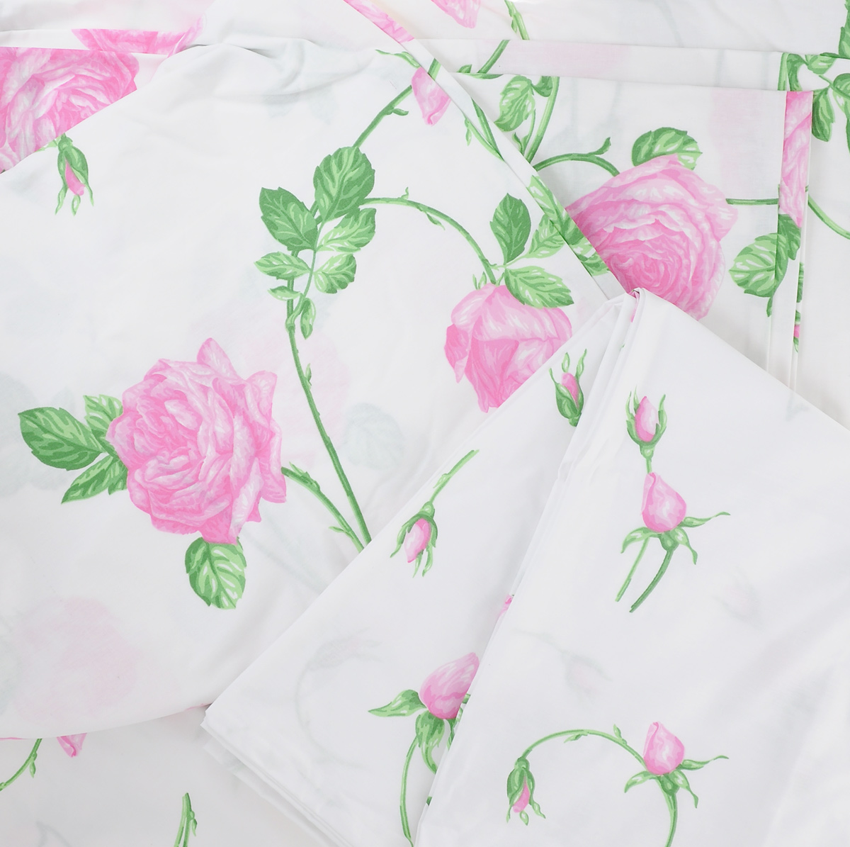 Комплект белья Mirarossi "Vittoria", 1,5-спальный, наволочки 70х70, цвет: белый, розовый, зеленый