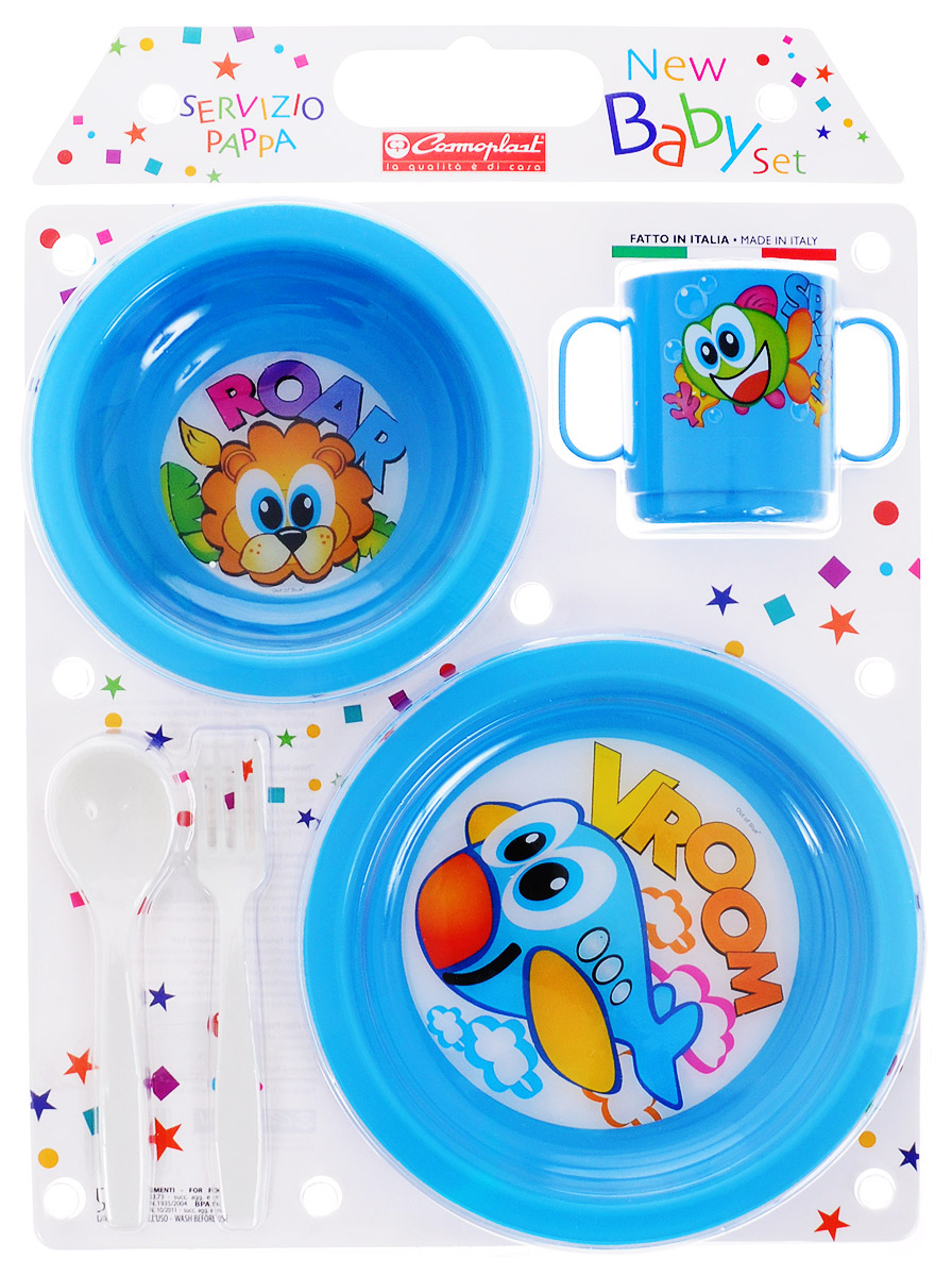 Cosmoplast Набор детской посуды Baby Tris Set Самолет 5 предметов Cosmoplast Набор детской посуды Baby Tris Set Самолет 5 предметов